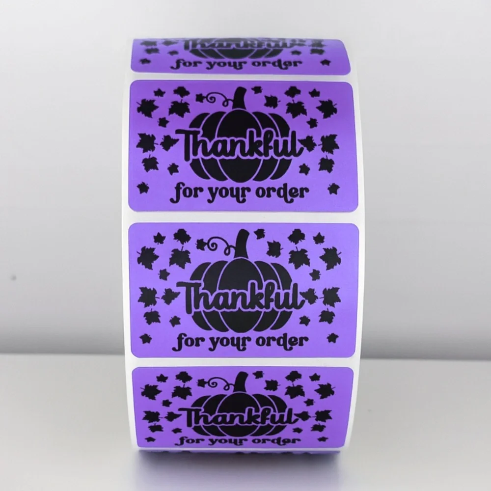 Thankful for Your Order Stickers Fall Pumpkin Packaging Labels | Autumn stickers - Picture 4 of 11